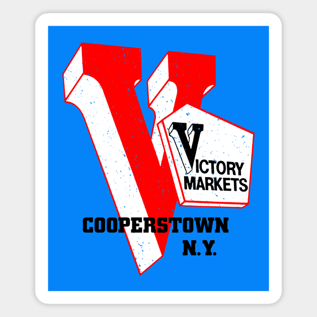 Victory Market Former Cooperstown NY Grocery Store Logo Magnet by MatchbookGraphics